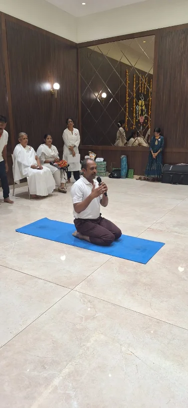 Wg Cdr (Retd.) N.V.V. Kumar, founder and teacher at Vanchhit Yoga